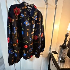 Vintage flower bomber jacket windbreaker